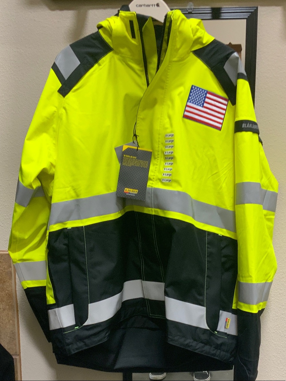 Blaklader Hi-Vis Premium Shell Jacket w/ U.S.A patch